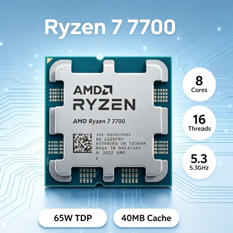 Amd Cpu Ryzen 7 - معالج سطح المكتب للألعاب AM5 من