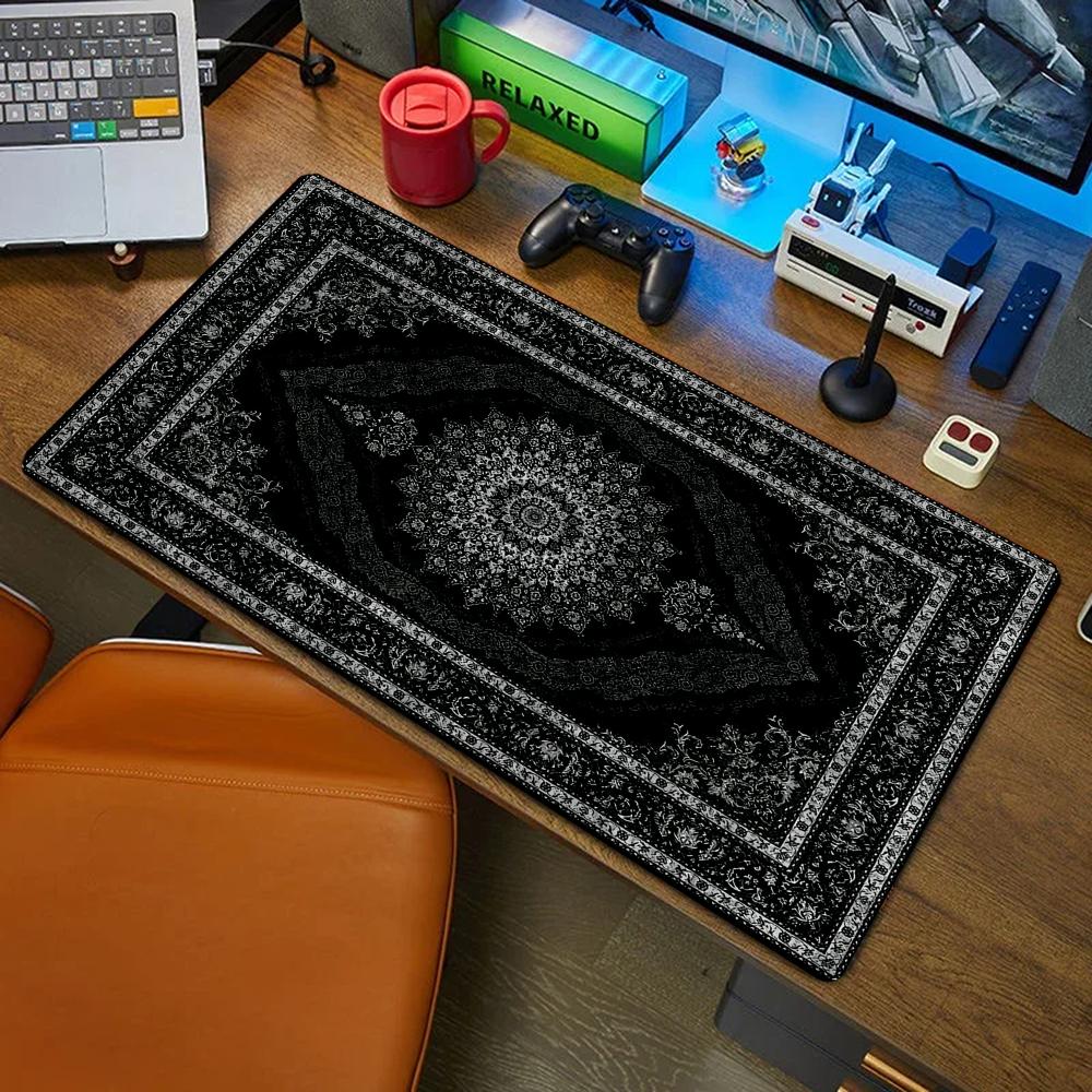 Gaming Accessories Retro - سجادة فأرة جديدة سوداء بنمط السجاد