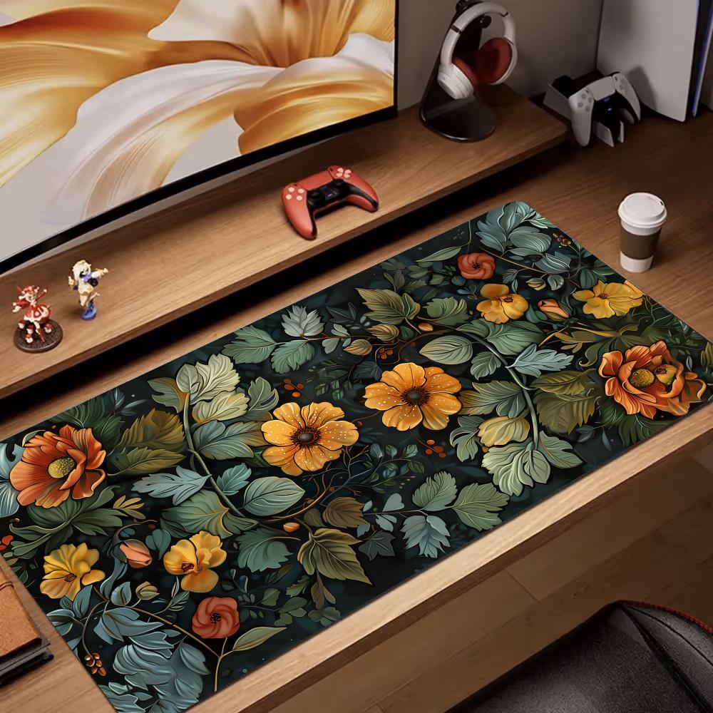 Gaming Accessories Retro - الرجعية زهرة الفن تقديم ماوس الوسادة