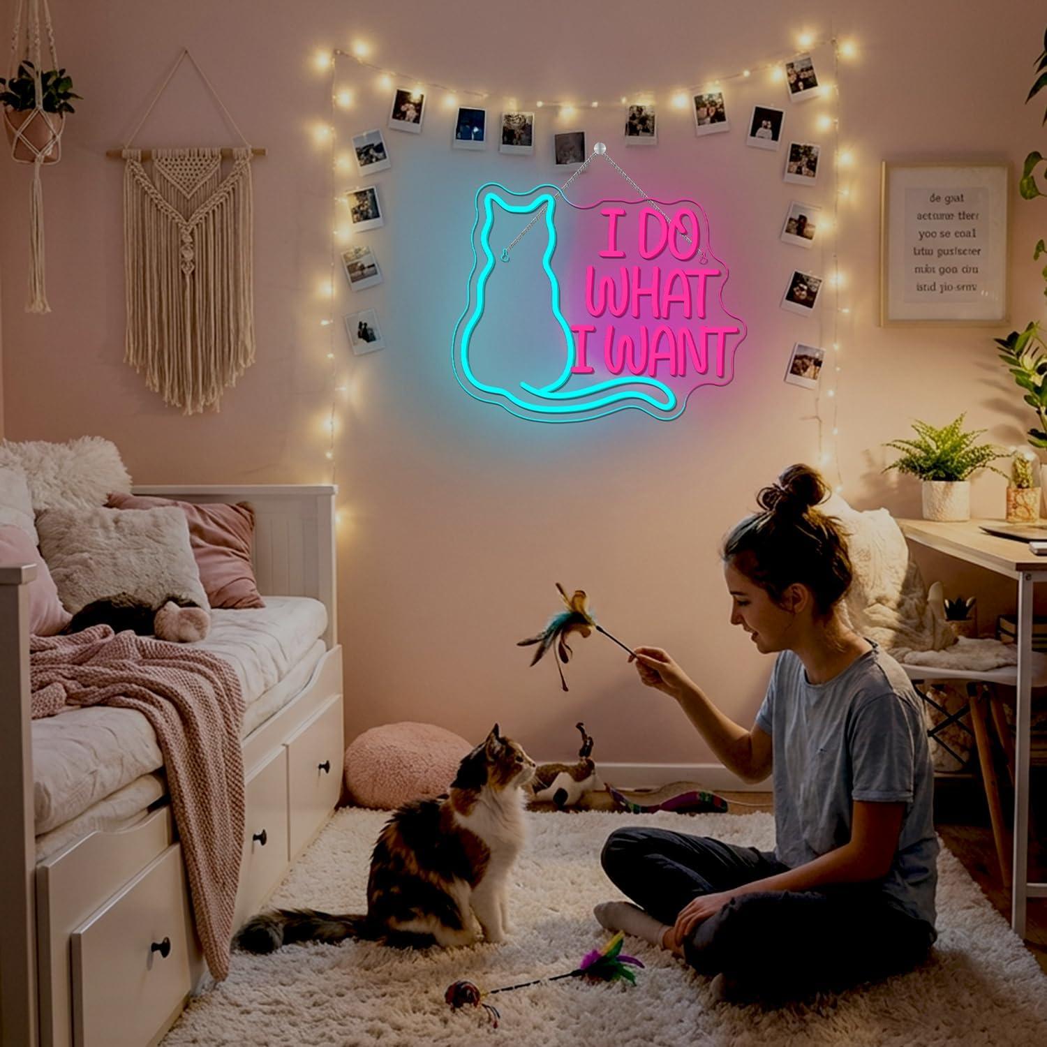 لافتة نيون على شكل قطة، إضاءة  - مراجعة Gaming Accessories Shop وسعره