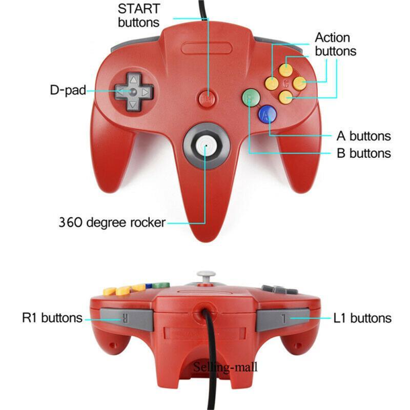 N64 تحكم كلاسيكي USB سلكي عن ب - مراجعة Gaming Accessories Retro وسعره